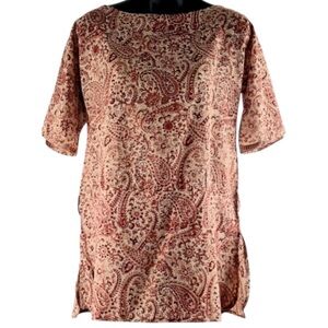 ❤️ Fabindia Maroon and Beige Paisley Tunic